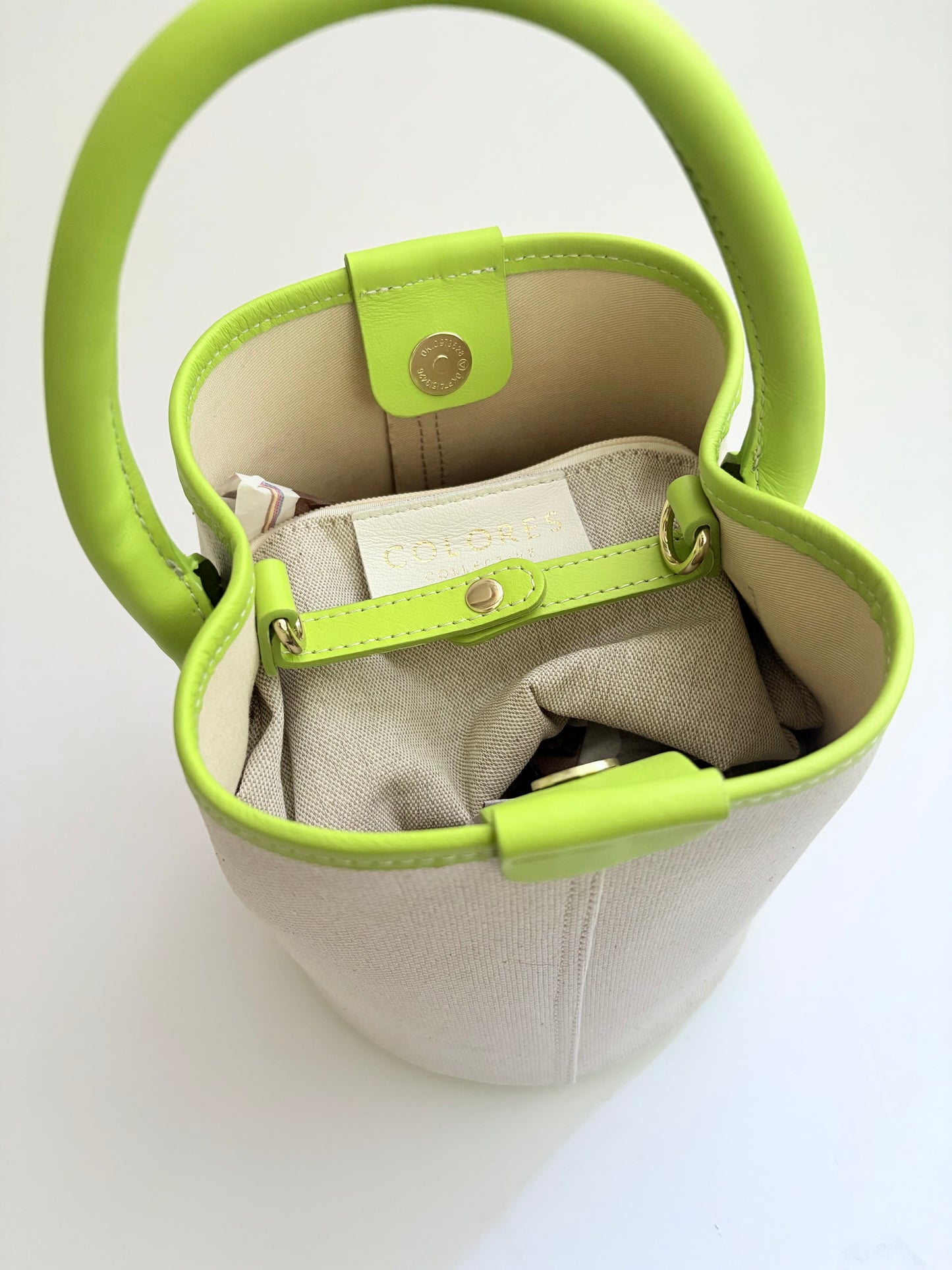 Lime Canvas City Bag