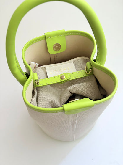 Lime Canvas City Bag
