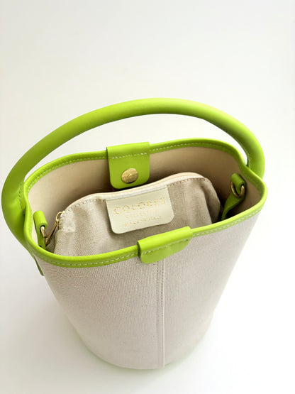 Lime Canvas City Bag