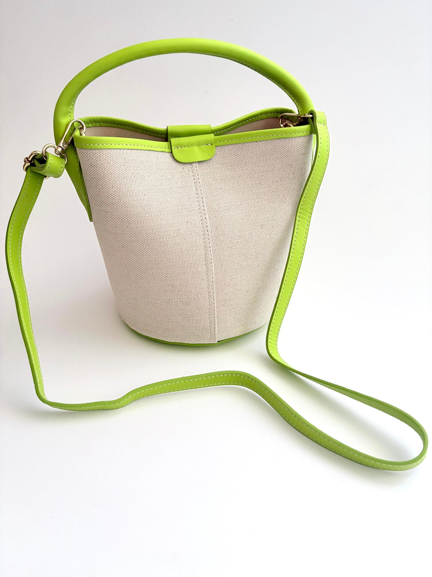 Lime Canvas City Bag