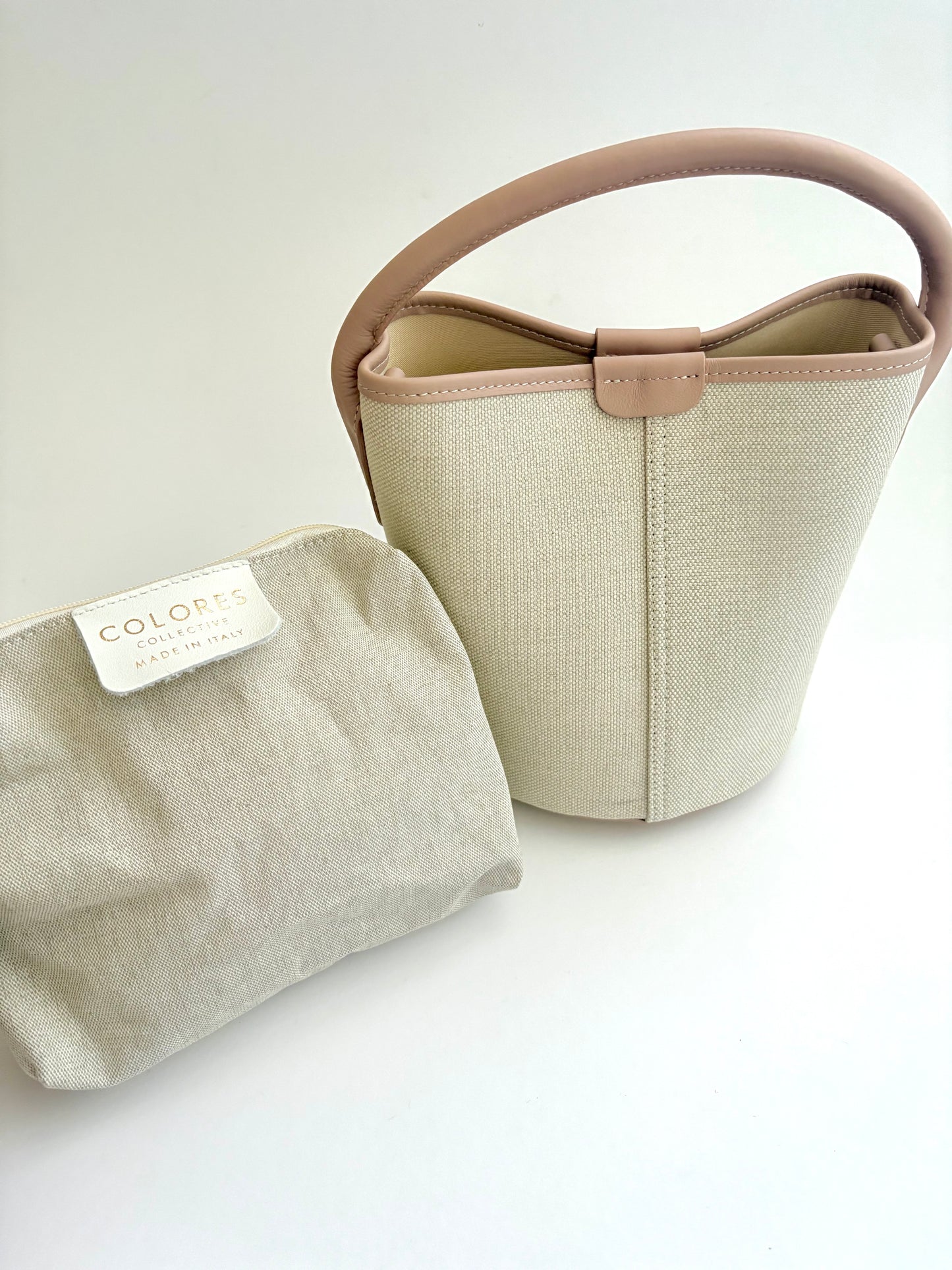 Taupe Canvas City Bag