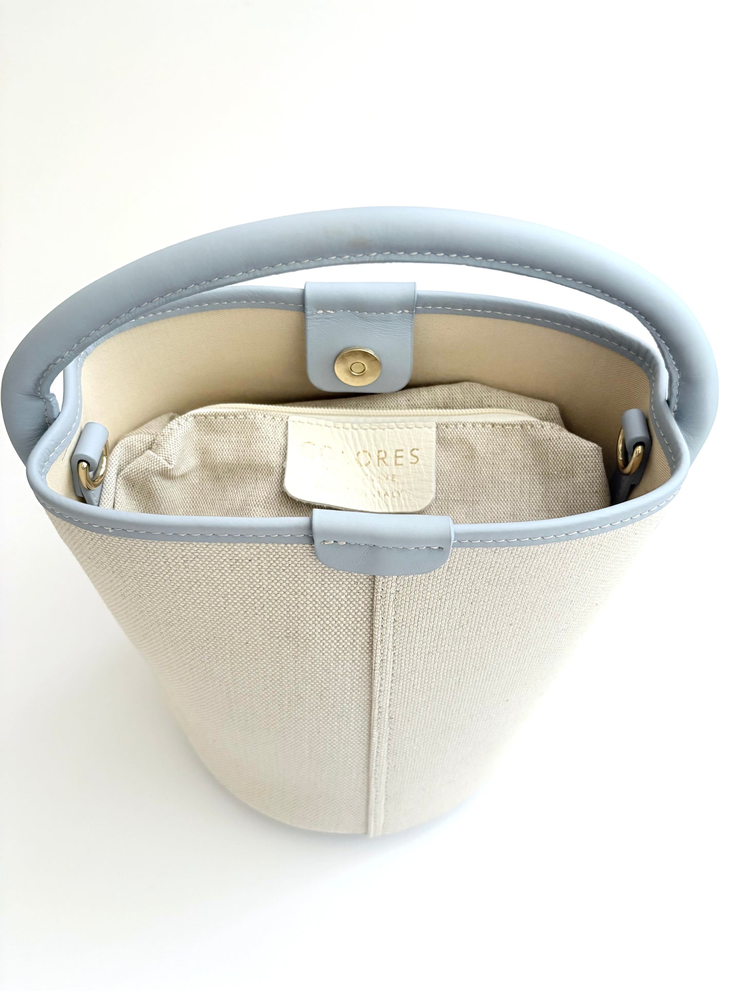 Light Blue Canvas City Bag