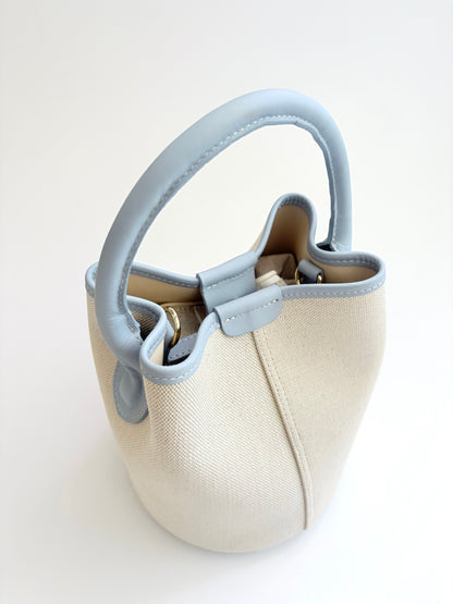 Light Blue Canvas City Bag