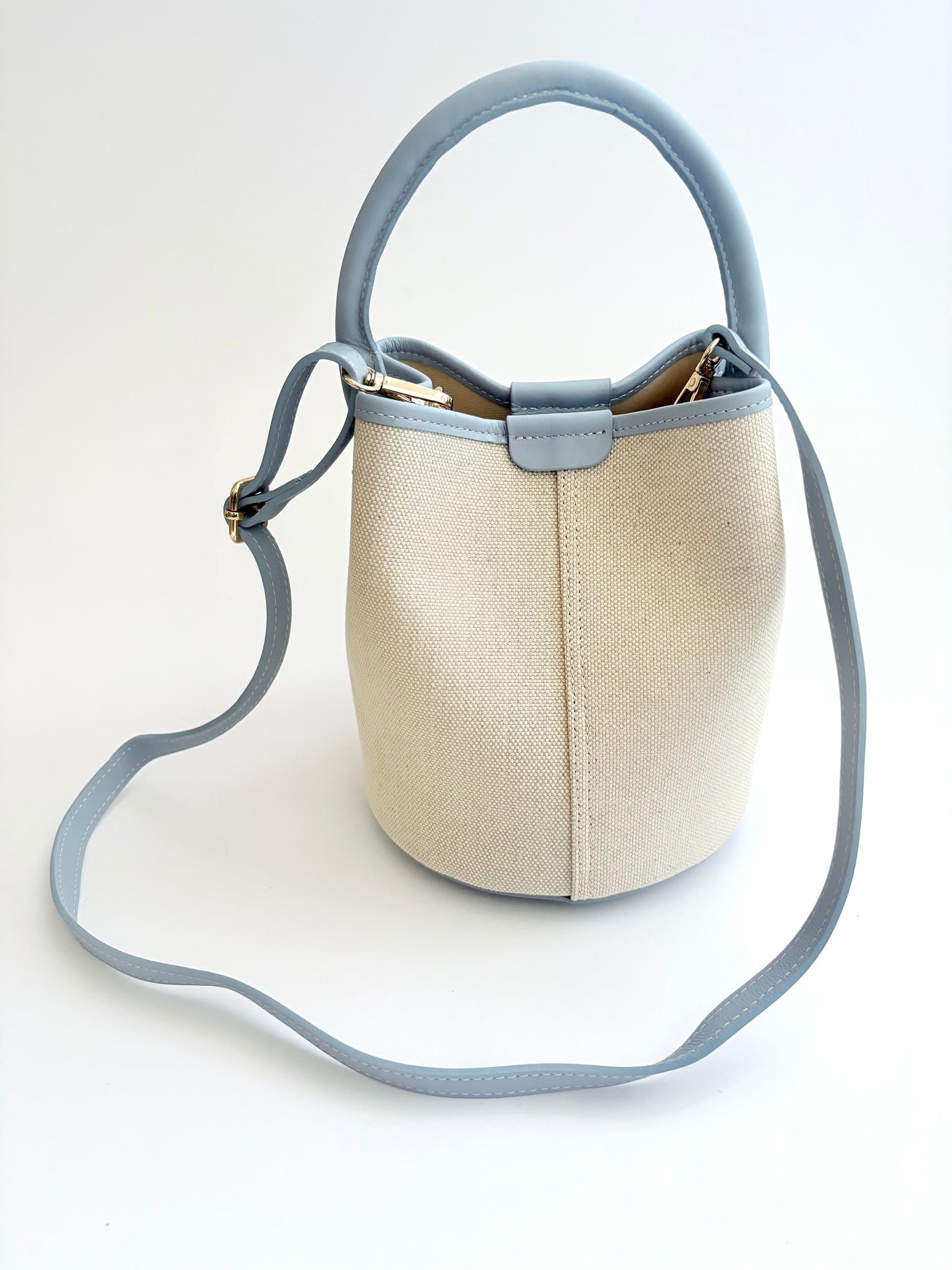 Light Blue Canvas City Bag