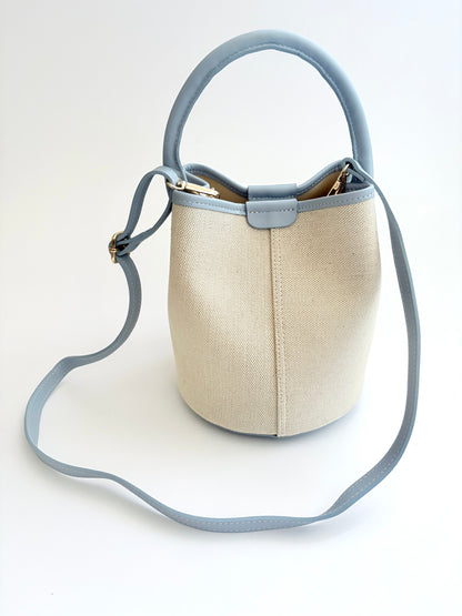 Light Blue Canvas City Bag