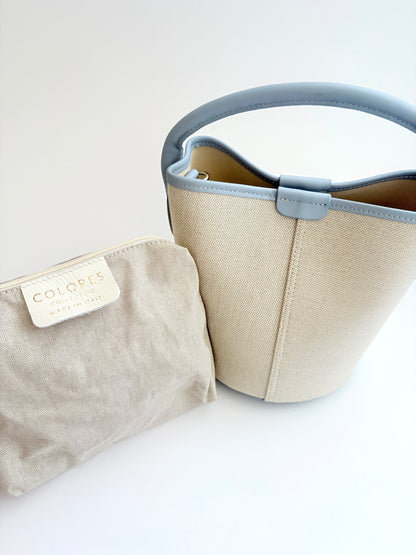 Light Blue Canvas City Bag