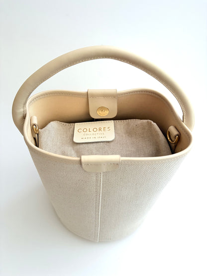 Cream Canvas City Bag