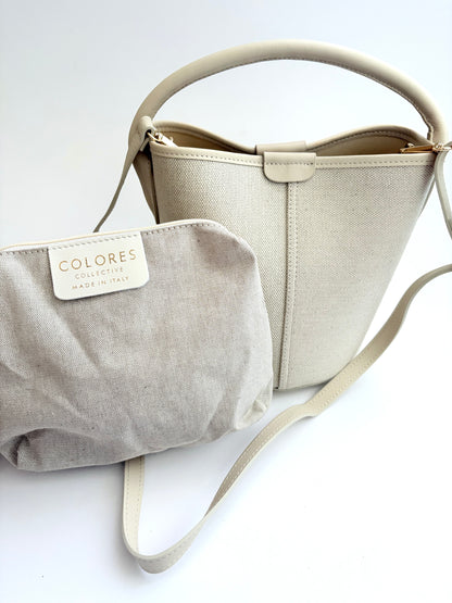 Cream Canvas City Bag