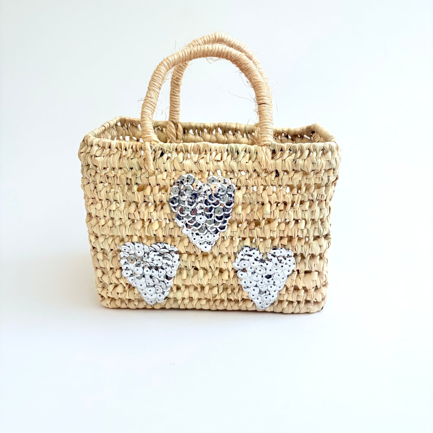 Mini Silver Hearts Tote