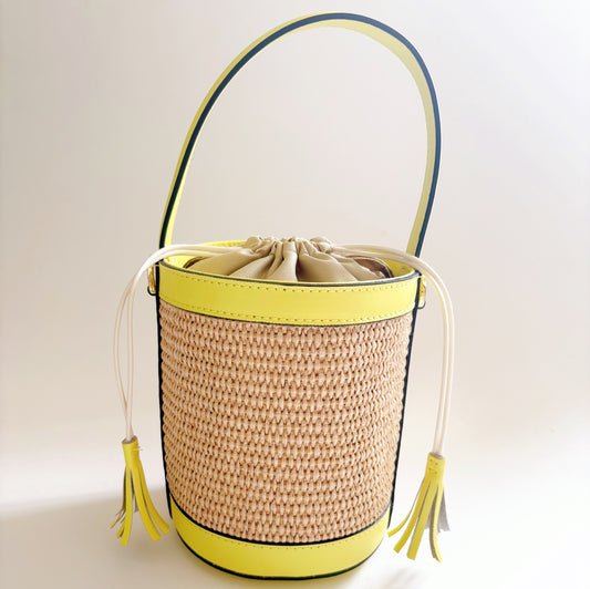 Citrine Yellow Bucket Bag