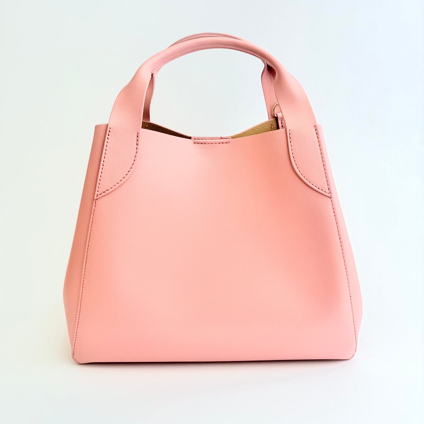 Pink Lugano All Leather Tote