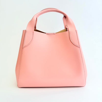 Pink Lugano All Leather Tote