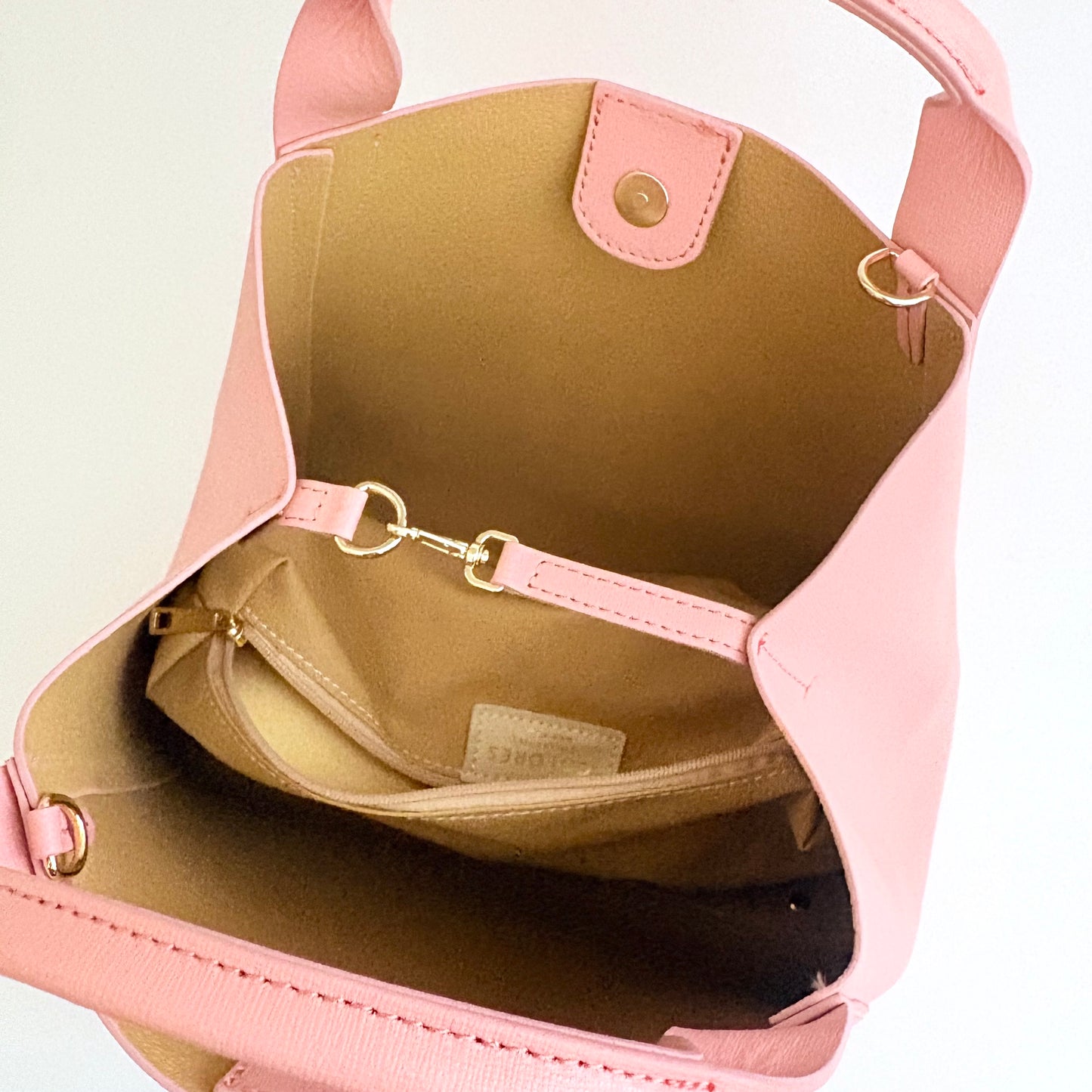 Pink Lugano All Leather Tote