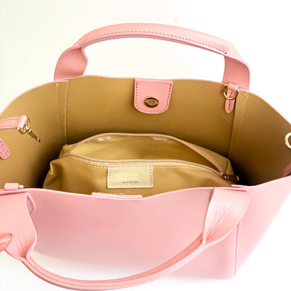 Pink Lugano All Leather Tote