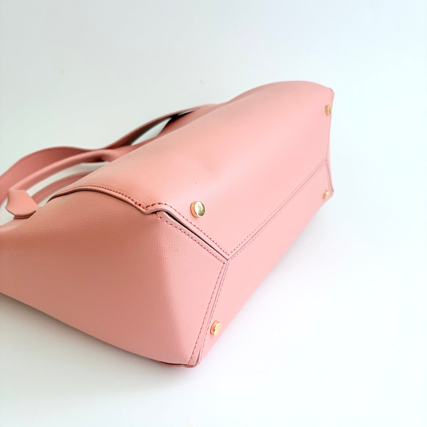Pink Lugano All Leather Tote