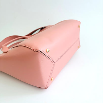 Pink Lugano All Leather Tote