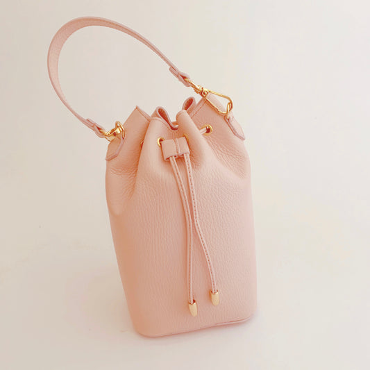 pink, Italian leather handbag