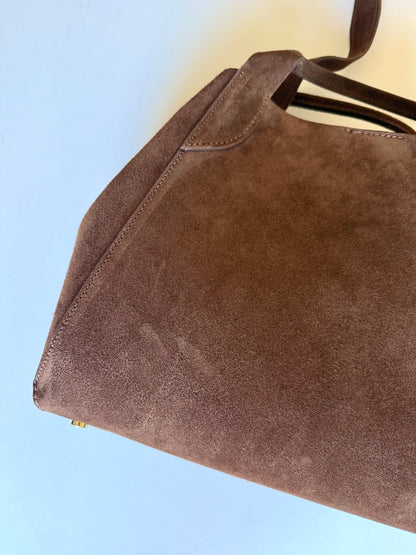 Brown Suede Lugano Tote
