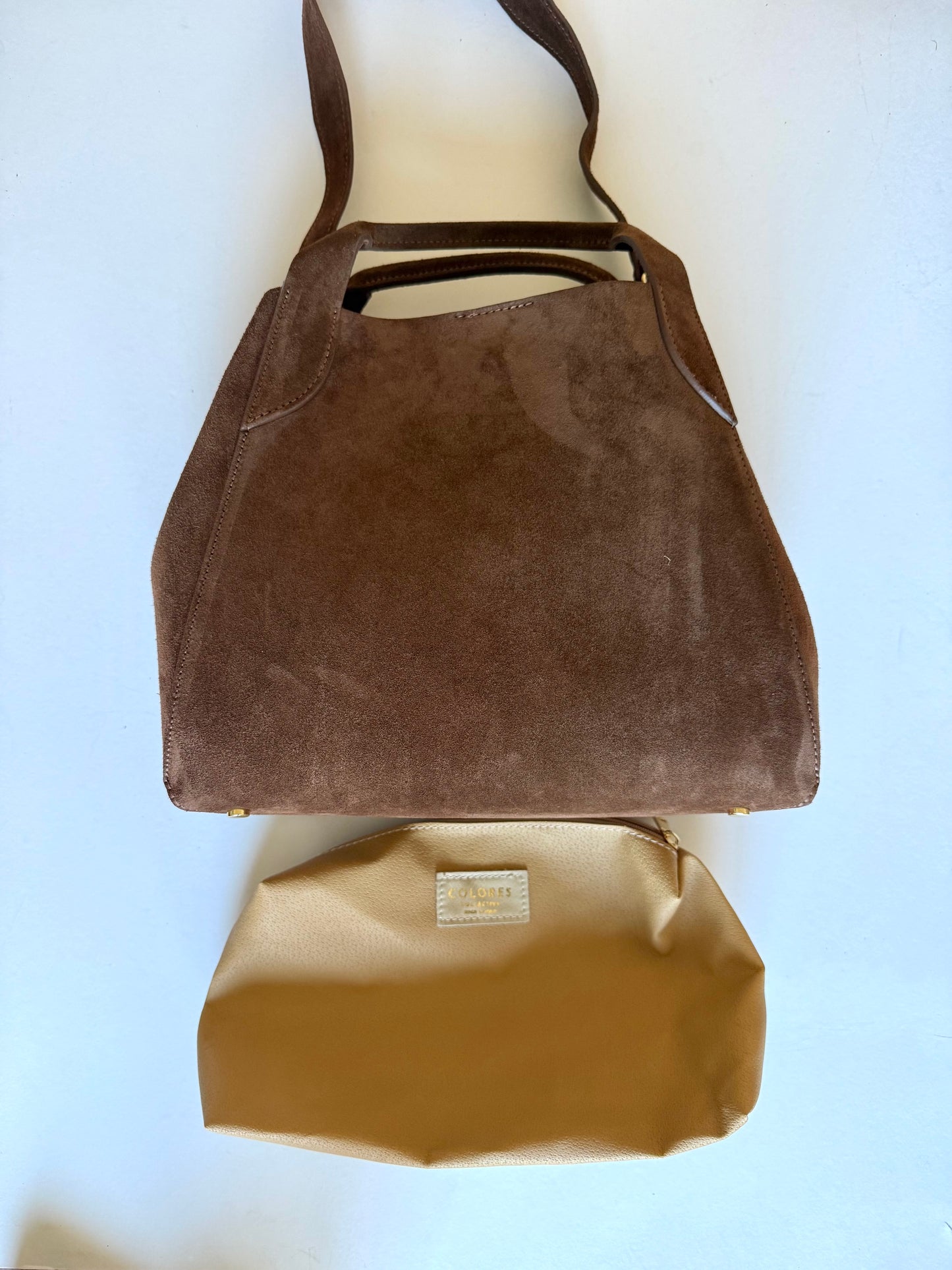 Brown Suede Lugano Tote