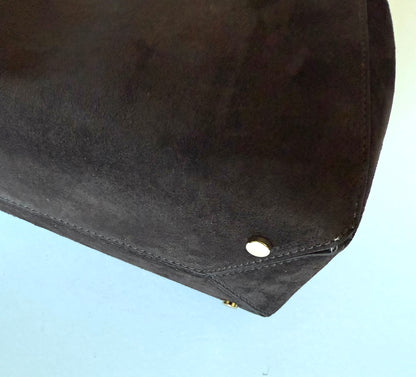Deep Brown Suede Lugano Tote Limited *