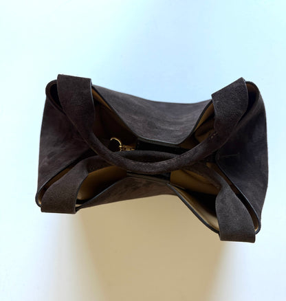 Deep Brown Suede Lugano Tote Limited *
