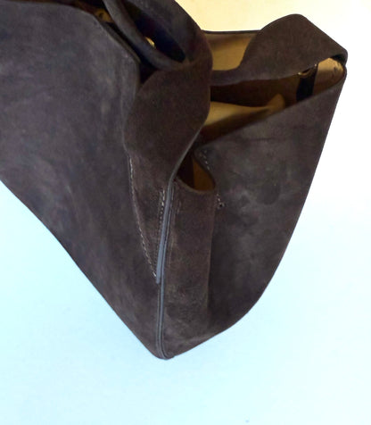 Deep Brown Suede Lugano Tote Limited *