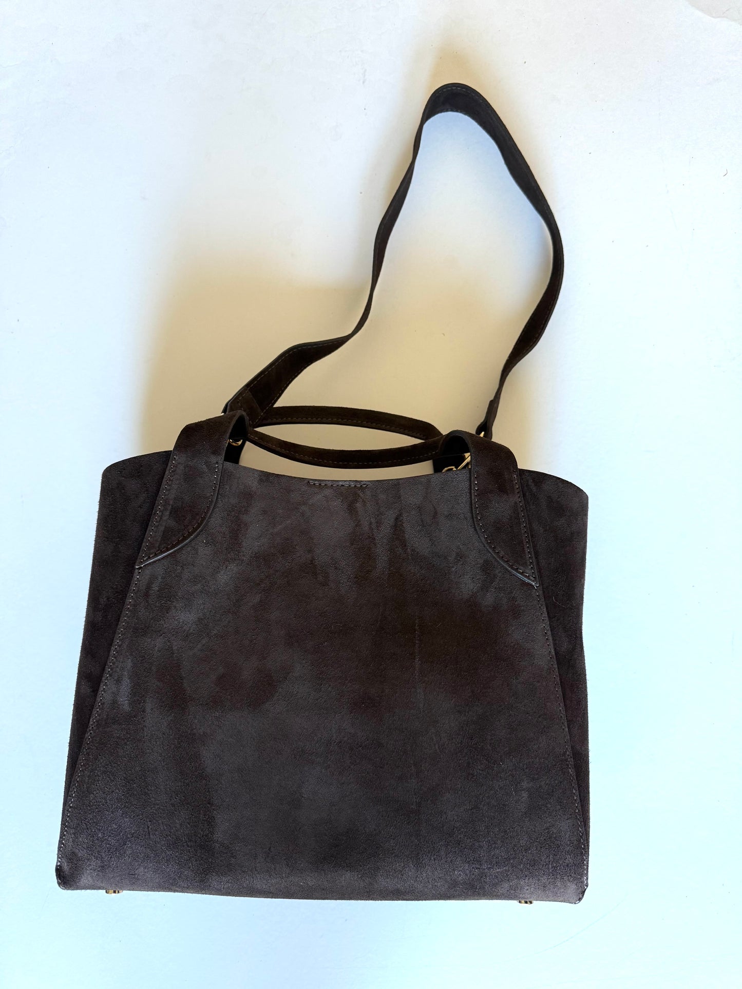 Deep Brown Suede Lugano Tote Limited *