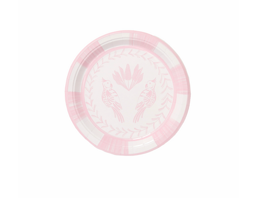 Blush Lovebirds Pavilion Dessert Plates