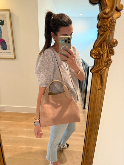 Blush Suede Lugano Tote